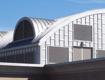 Metal roof and metal wall panels from IMETCO on Reading Area 
	Community College in PA.