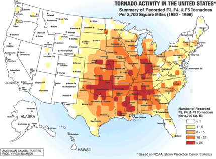 FEMA tracks 40-year tornado history